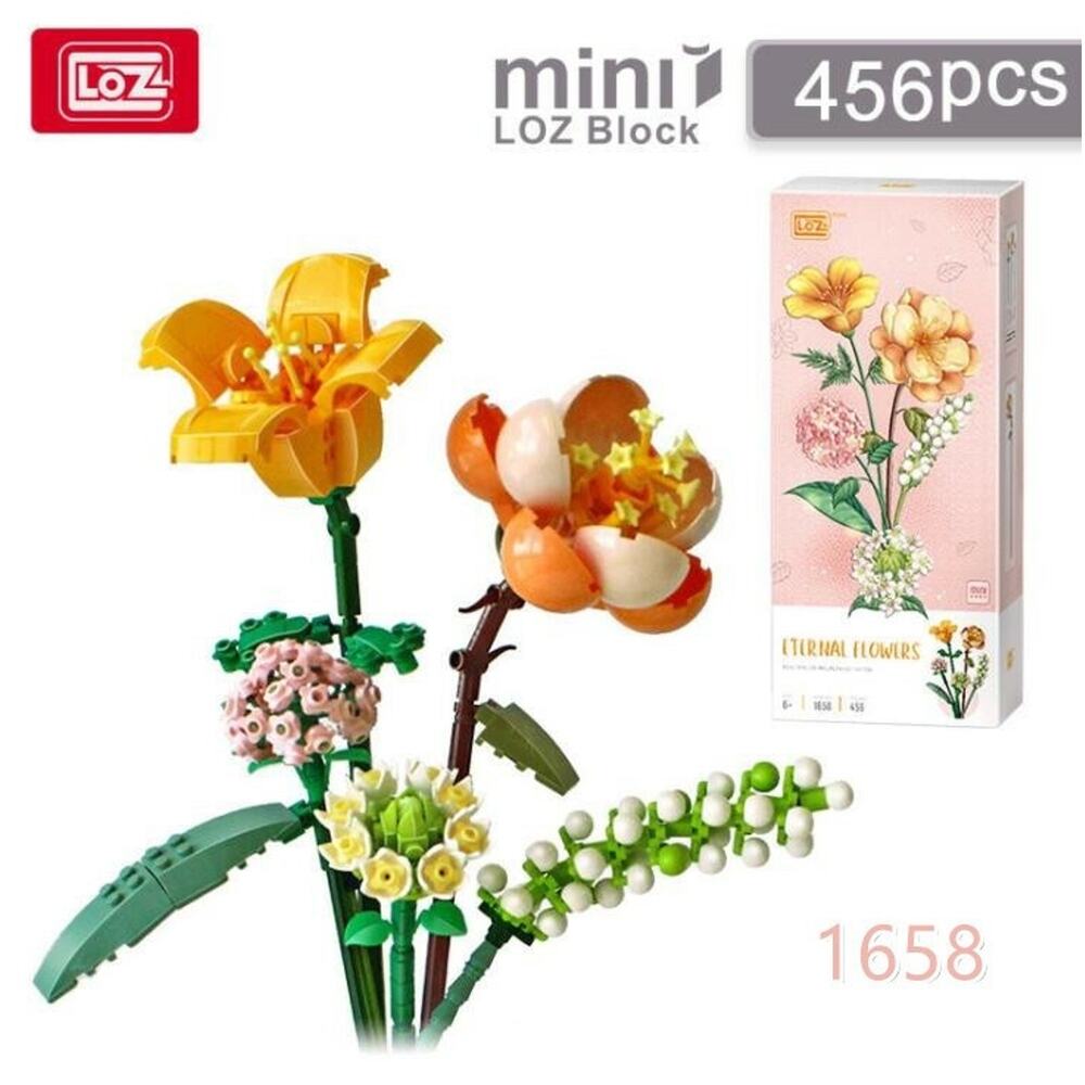 LOZ Mini Building Blocks Set #1658 Eternal Flowers DIY Bouquet Brand New Sealed